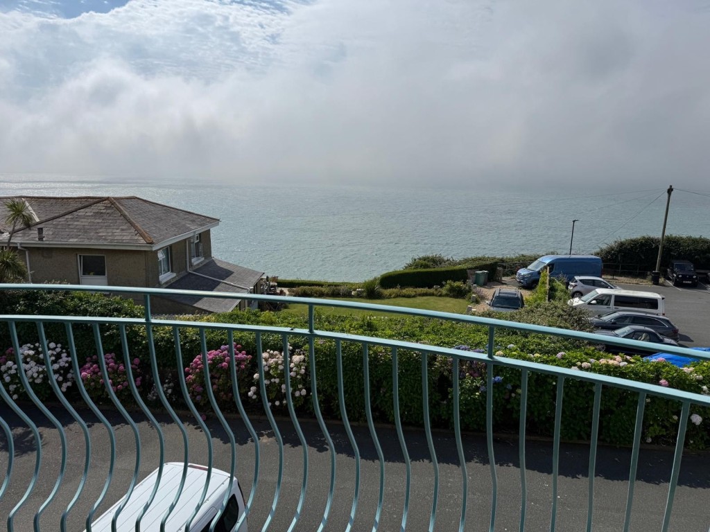 Lot: 73 - TWO-BEDROOM FLAT WITH GARAGE, BALCONY AND SPLENDID SEA VIEW - The View From The Balcony